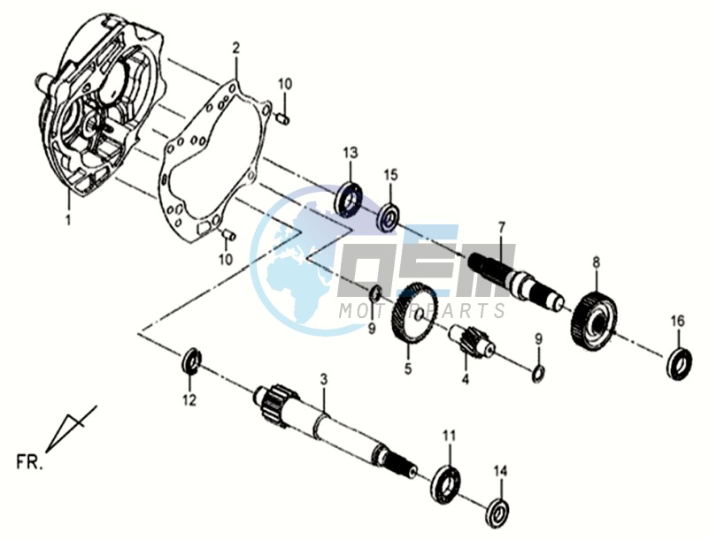 CRANKCASE - DRIVE SHAFT