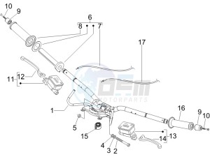 GTV 250 ie Navy drawing Handlebars - Master cil