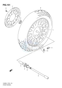 VL800 (E2) VOLUSIA drawing FRONT WHEEL (VL800CL1 E2)