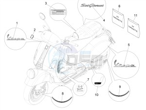 GTV 300 HPE SEI GIORNI IE E4 ABS (EMEA) drawing Plates - Emblems