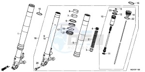 CBR1000RRE Fireblade 2ED drawing FRONT FORK (CBR1000RR/ RA)