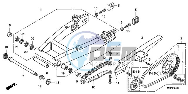 SWINGARM/CHAIN CASE