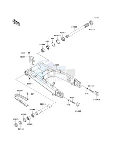 ZR 1000 A [Z1000] (A6F-A6F) A6F drawing SWINGARM