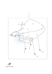 YFM700FWAD YFM70GPSH GRIZZLY 700 EPS SPECIAL EDITION (B1A4) drawing SEAT