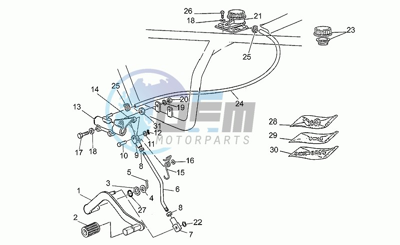 Rear master cylinder