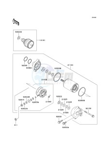 JT 1100 G[1100 STX D.I.] (G1 ) [1100 STX D.I.] drawing STARTER MOTOR