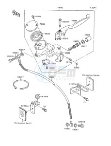 VN 1500 A [VULCAN 88] (A6-A9) [VULCAN 88] drawing FRONT MASTER CYLINDER