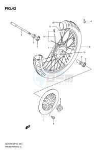 GZ125 (P02) drawing FRONT WHEEL