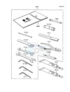 ZX 600 C [NINJA 600R] (C10) [NINJA 600R] drawing OWNERS TOOLS