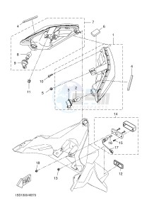 YP125RA (ABS) X-MAX 250 ABS (2DL9 2DL9 2DL9 2DL9) drawing TAILLIGHT