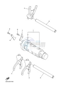 XJ6F ABS 600 DIVERSION F (ABS) (1DG3) drawing SHIFT CAM & FORK