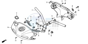 SFX50S drawing STEERING HANDLE/ HANDLE COVER (1)