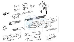 SENDA SM X-TREM 2A EDIZIONE - 50 CC VTHSR2C1A EU2 2A EDIZIONE drawing WORKSHOP SERVICE TOOLS