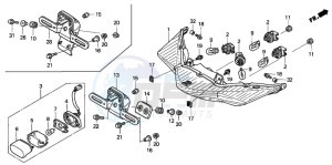 VFR800A drawing REAR COMBINATION LIGHT (CM,U)