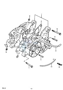 RM125 (N-T) drawing CRANKCASE