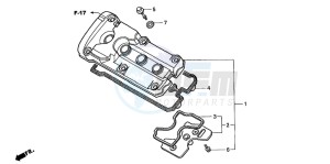 CB600F CB600S drawing CYLINDER HEAD COVER (CB600F2/F22)