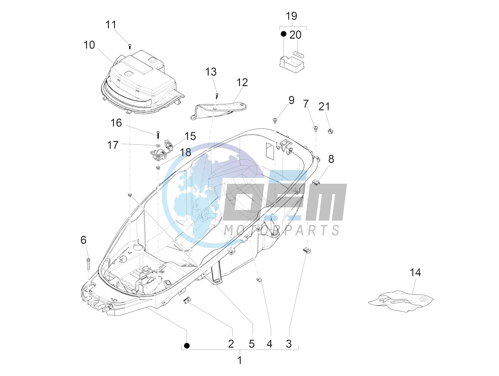 Helmet housing - Undersaddle