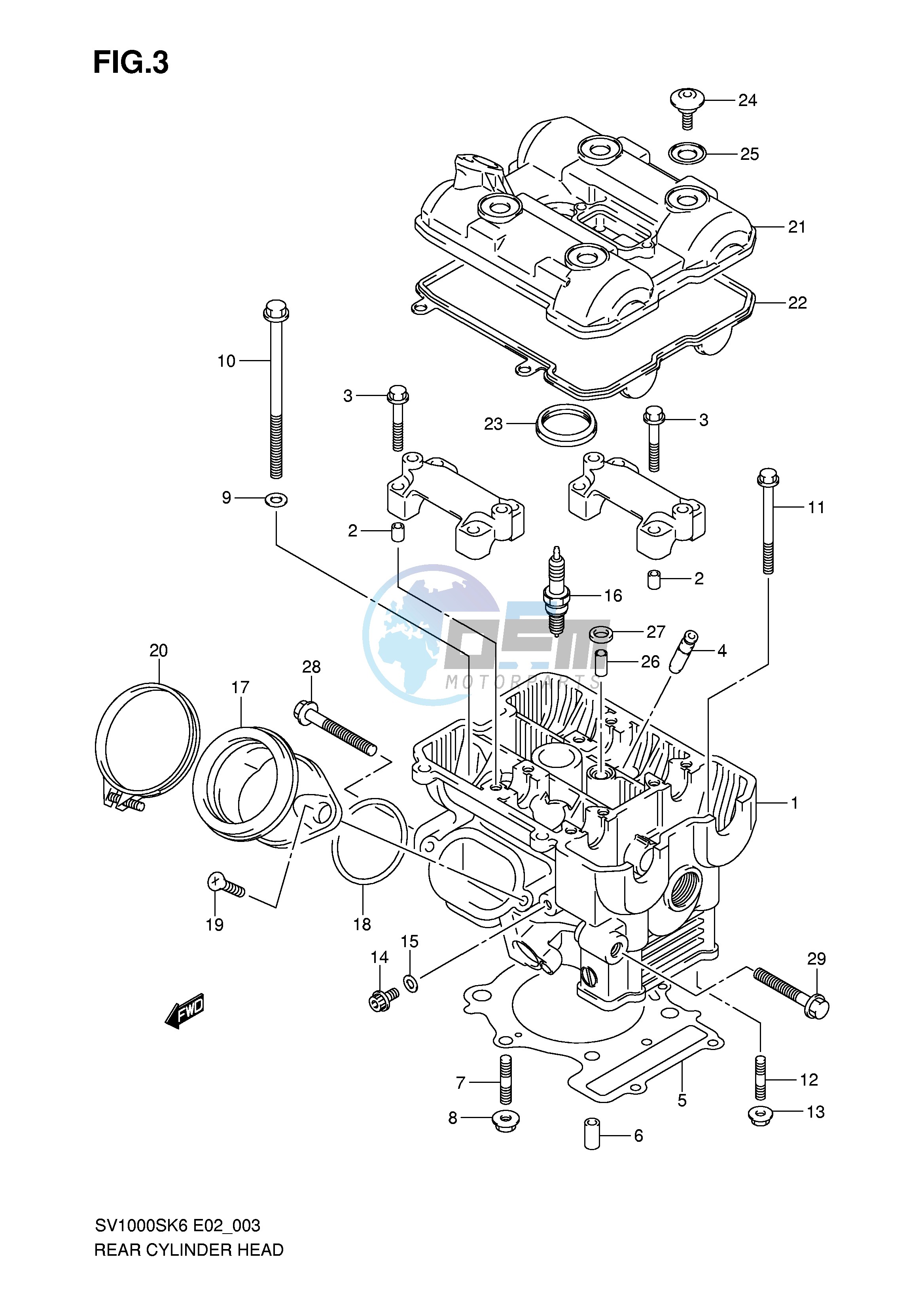 REAR CYLINDER HEAD