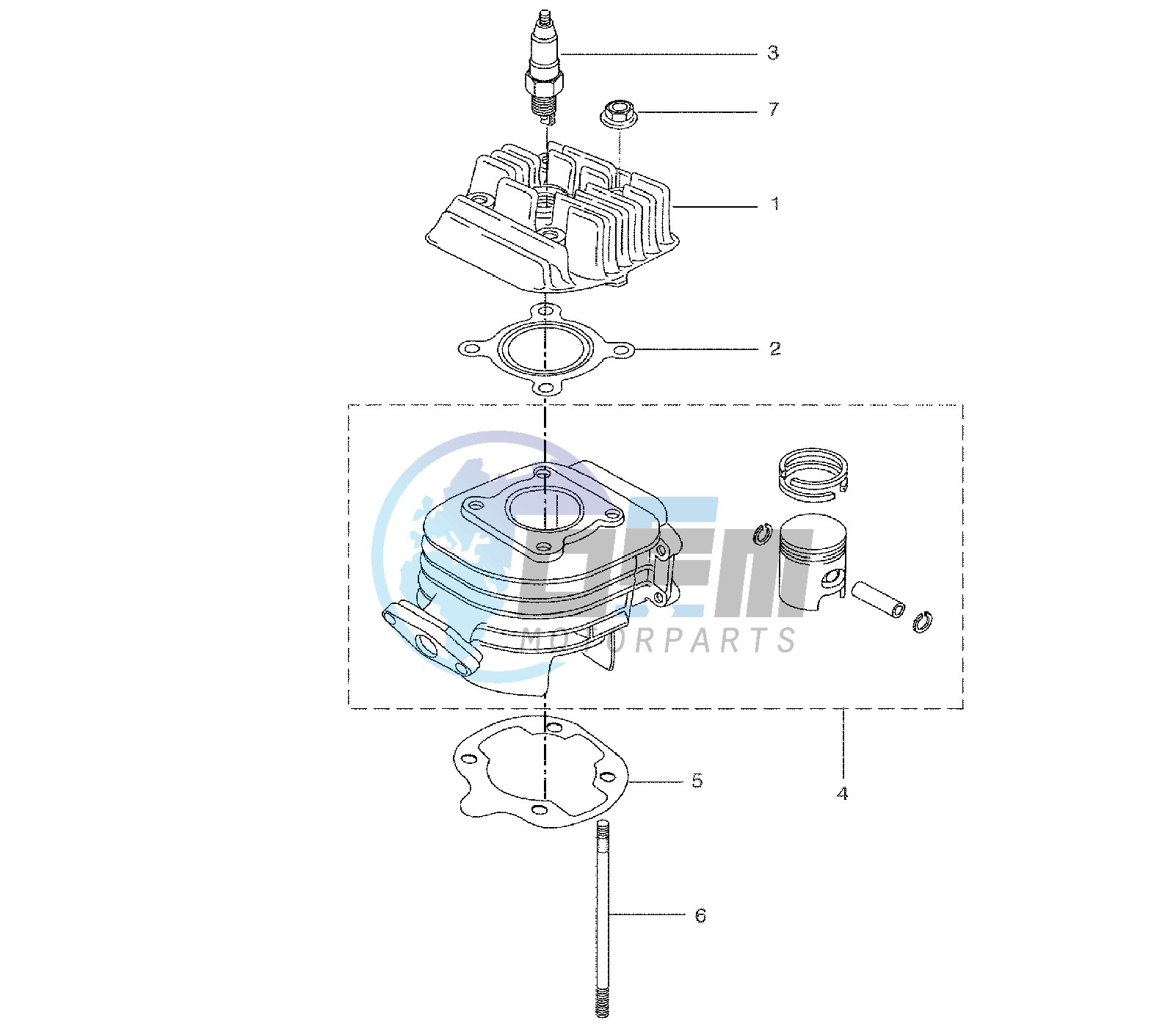 CYLINDER AND HEAD