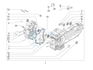 Beverly 500 Cruiser e3 2007-2012 drawing Crankcase