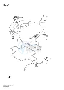 VL800 (E2) VOLUSIA drawing FUEL TANK (VL800CL1 E2)