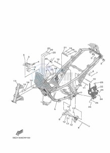 MWD300 TRICITY 300 (BED8) drawing FRAME