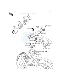 NINJA H2R ZX1000PGF EU drawing Steering Damper