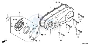 SH125RC drawing LEFT CRANKCASE COVER