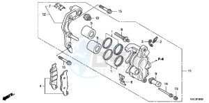 CRF250XC drawing FRONT BRAKE CALIPER