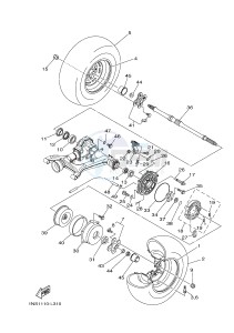 YFM350FWA YFM350DF GRIZZLY 350 4WD (1NSH) drawing REAR WHEEL