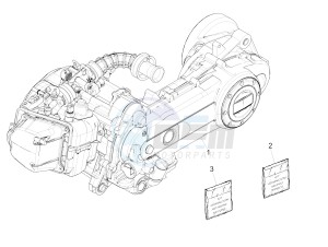 ZIP 50 4T NOABS E4 (EMEA) drawing Engine, assembly