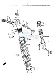 RM250 (T-V-W-X-Y) drawing SHOCK ABSORBER (MODEL W)