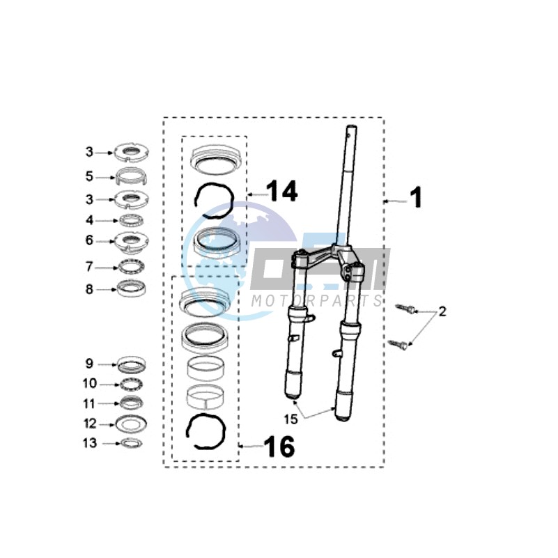 FRONT FORK / STEERINGHEAD 8