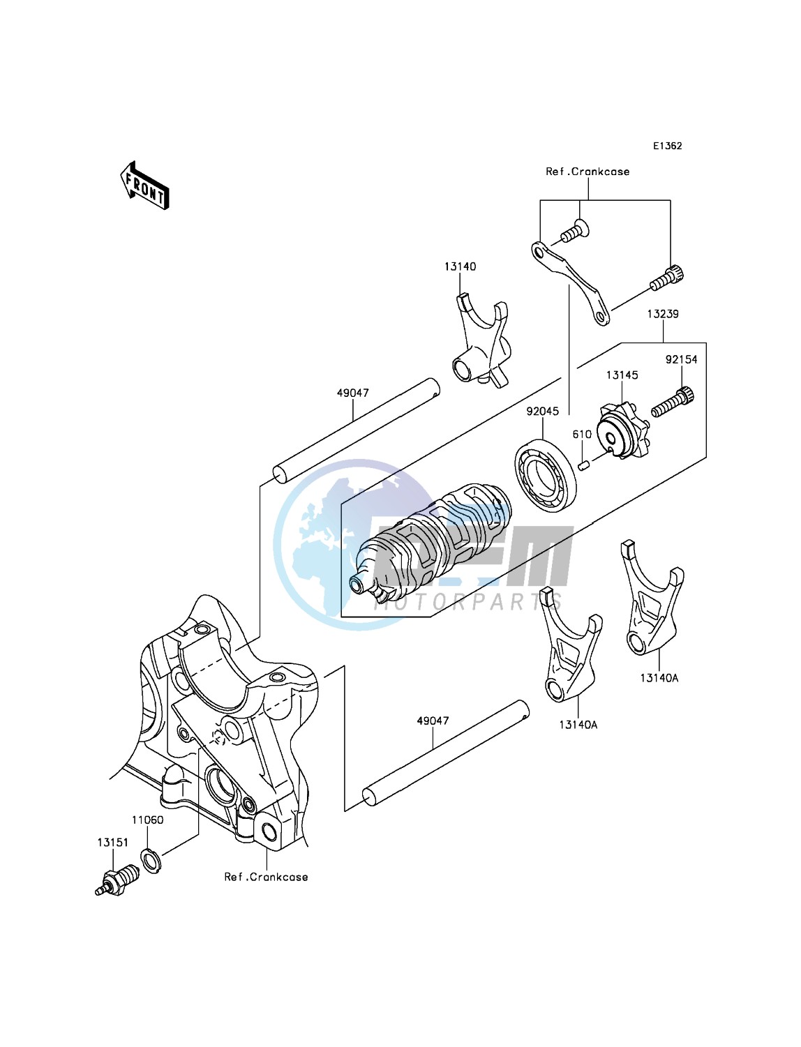 Gear Change Drum/Shift Fork(s)