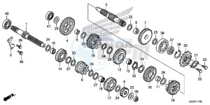 CRF250LE CRF250L Korea - (KO) drawing TRANSMISSION