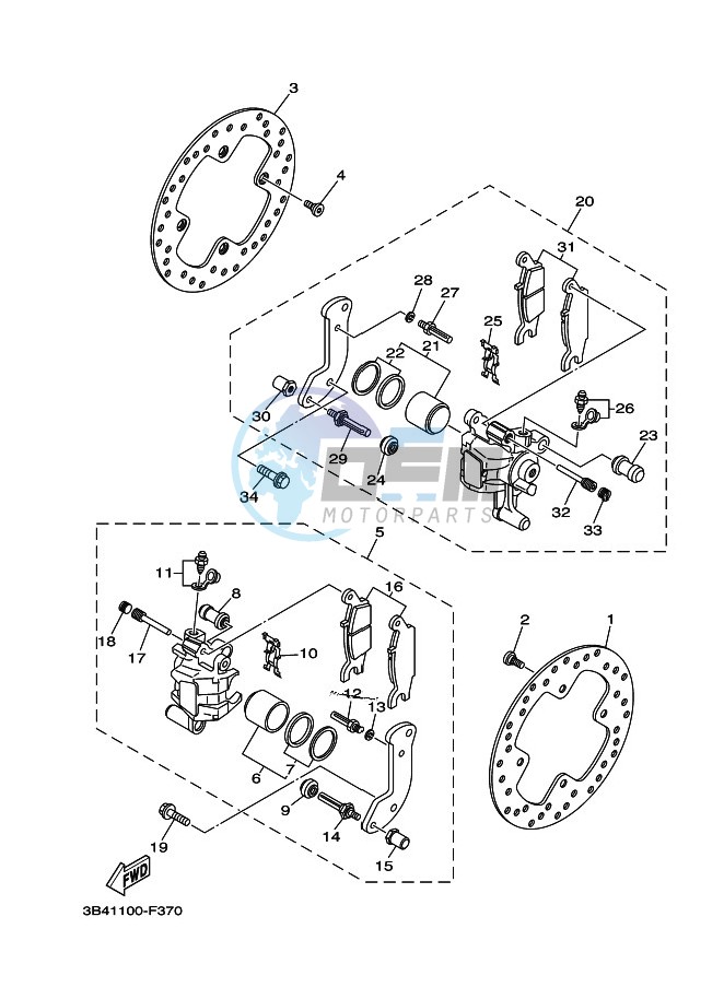 REAR BRAKE CALIPER