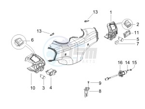 Beverly 250 drawing Selectors - Switches - Buttons