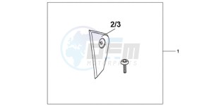 CBR1000RA9 Europe Direct - (ED / ABS MME REP) drawing FAIRING SCUFF PAD