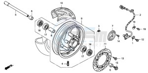 FJS600A 400 SILVER WING drawing FRONT WHEEL