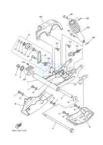 YFM90R (43DB 43DC 43DA 43DA) drawing REAR ARM