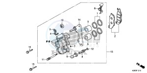 MSX125E MSX125 UK - (E) drawing FRONT BRAKE CALIPER