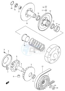 AN250 (E2) Burgman drawing TRANSMISSION (MODEL K1 K2)