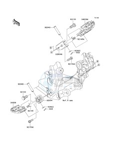 KX 250 W [KX250F MONSTER ENERGY] (W9FA) W9F drawing FOOTRESTS