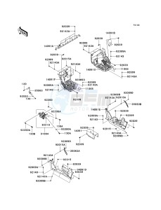 KRF 750 M [TERYX 750 FI 4X4 NRA OUTDOORS] (M9F9) M9F drawing FRAME FITTINGS-- FRONT- -