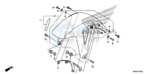 NC750XDG SH125AS UK - (E) drawing FRONT FENDER