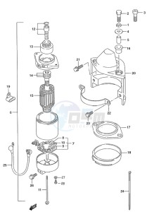 DT 140 drawing Starting Motor (1986 to 1999)