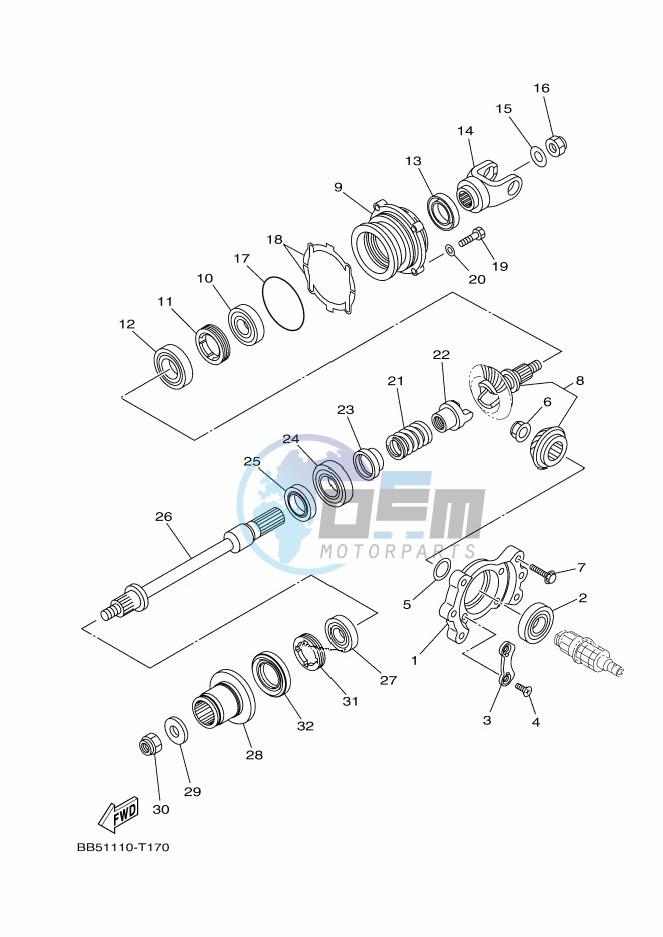 MIDDLE DRIVE GEAR