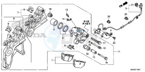 NC700SC drawing REAR BRAKE CALIPER