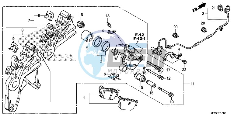 REAR BRAKE CALIPER