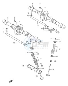 GSF1200 (E2) Bandit drawing CAM SHAFT   VALVE